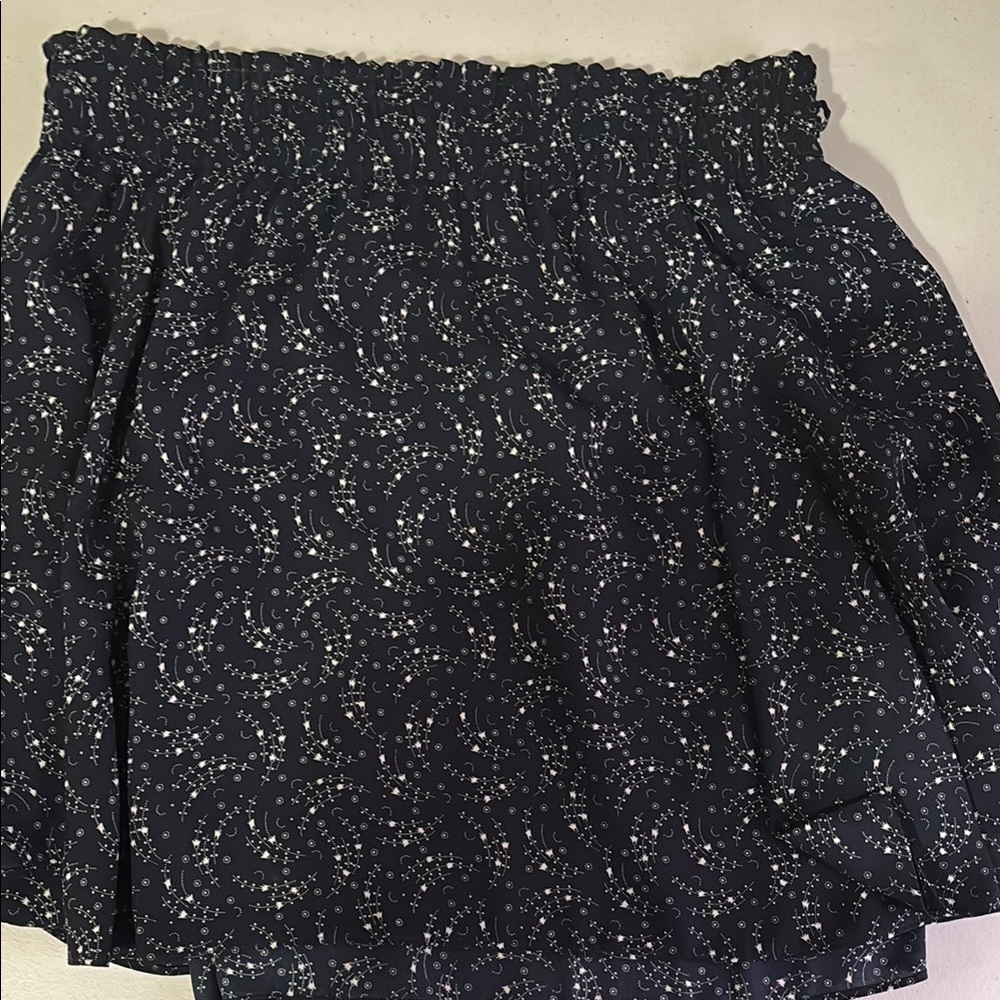 Elegant Black Patterned Women's Skirt